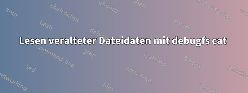 Lesen veralteter Dateidaten mit debugfs cat