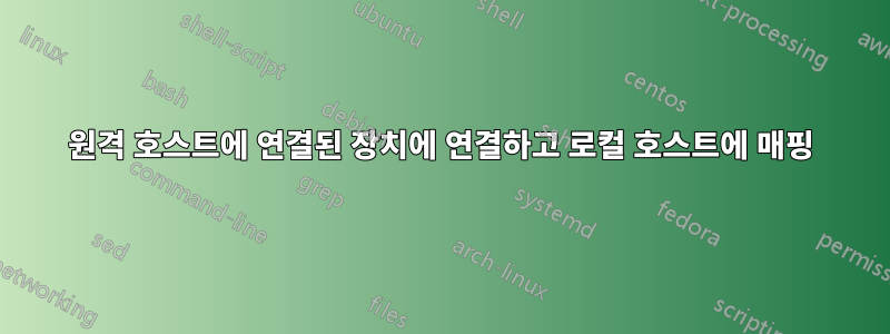 원격 호스트에 연결된 장치에 연결하고 로컬 호스트에 매핑