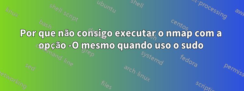 Por que não consigo executar o nmap com a opção -O mesmo quando uso o sudo