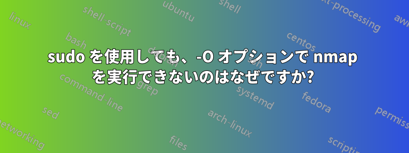 sudo を使用しても、-O オプションで nmap を実行できないのはなぜですか?