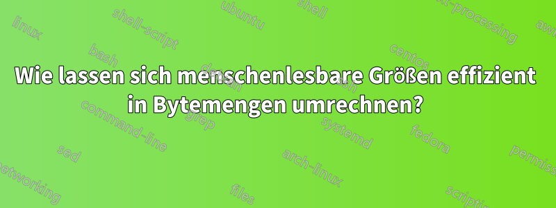 Wie lassen sich menschenlesbare Größen effizient in Bytemengen umrechnen?