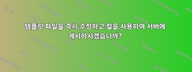 템플릿 파일을 즉시 수정하고 컬을 사용하여 서버에 게시하시겠습니까?