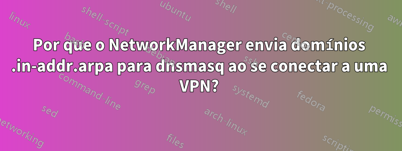 Por que o NetworkManager envia domínios .in-addr.arpa para dnsmasq ao se conectar a uma VPN?