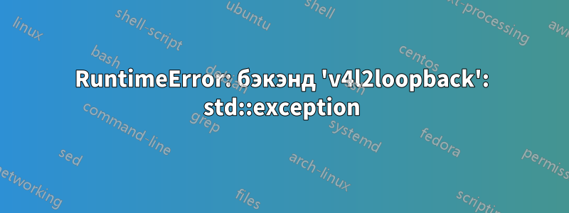 RuntimeError: бэкэнд 'v4l2loopback': std::exception