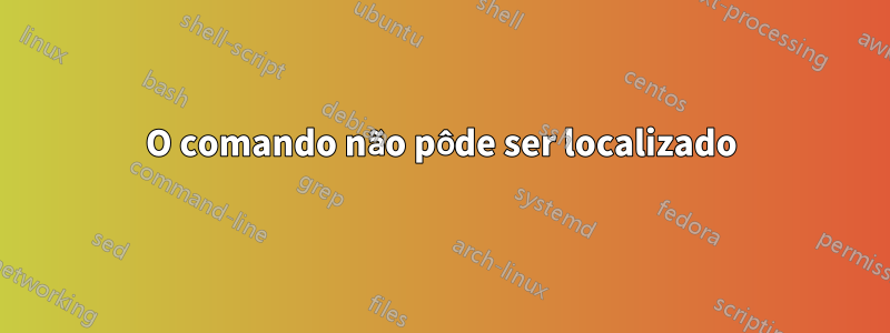 O comando não pôde ser localizado