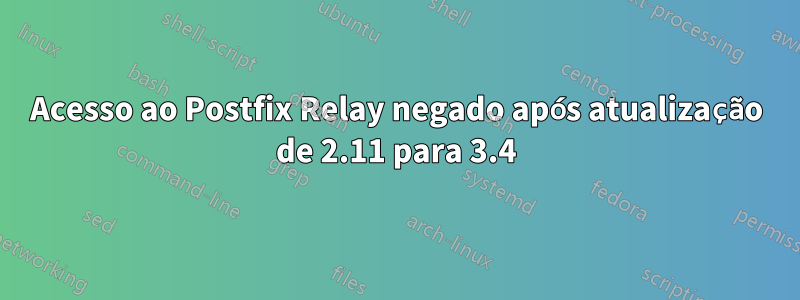 Acesso ao Postfix Relay negado após atualização de 2.11 para 3.4