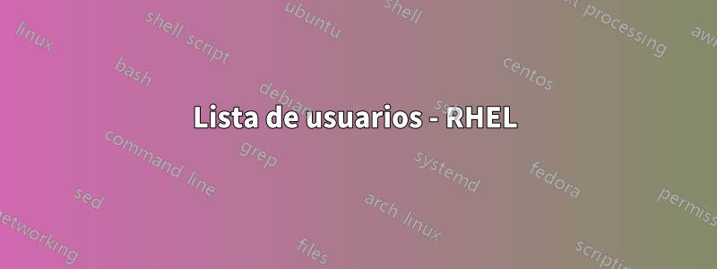 Lista de usuarios - RHEL