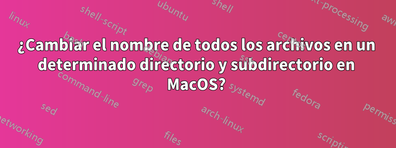 ¿Cambiar el nombre de todos los archivos en un determinado directorio y subdirectorio en MacOS?