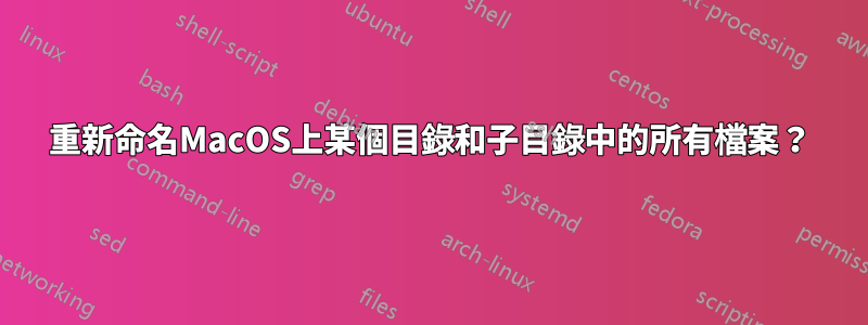 重新命名MacOS上某個目錄和子目錄中的所有檔案？