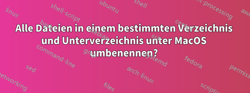 Alle Dateien in einem bestimmten Verzeichnis und Unterverzeichnis unter MacOS umbenennen?