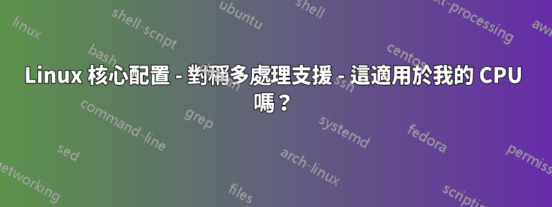 Linux 核心配置 - 對稱多處理支援 - 這適用於我的 CPU 嗎？