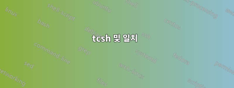 tcsh 및 일치 