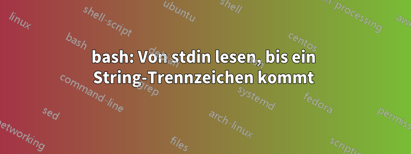 bash: Von stdin lesen, bis ein String-Trennzeichen kommt