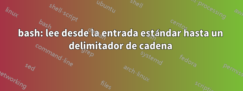 bash: lee desde la entrada estándar hasta un delimitador de cadena