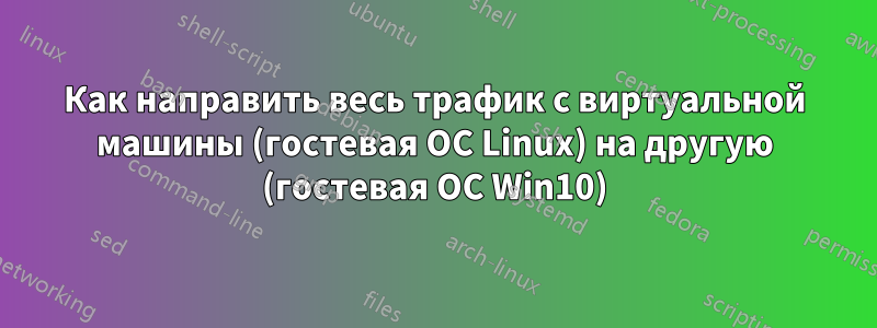 Как направить весь трафик с виртуальной машины (гостевая ОС Linux) на другую (гостевая ОС Win10)