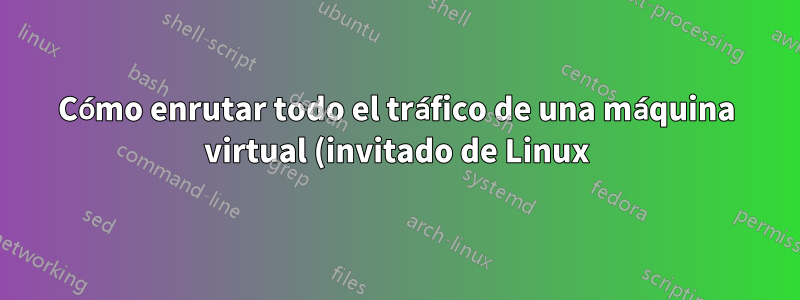 Cómo enrutar todo el tráfico de una máquina virtual (invitado de Linux) a otra (invitado de Win10)