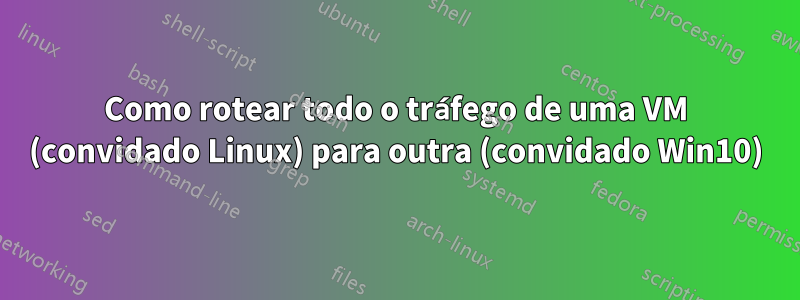 Como rotear todo o tráfego de uma VM (convidado Linux) para outra (convidado Win10)