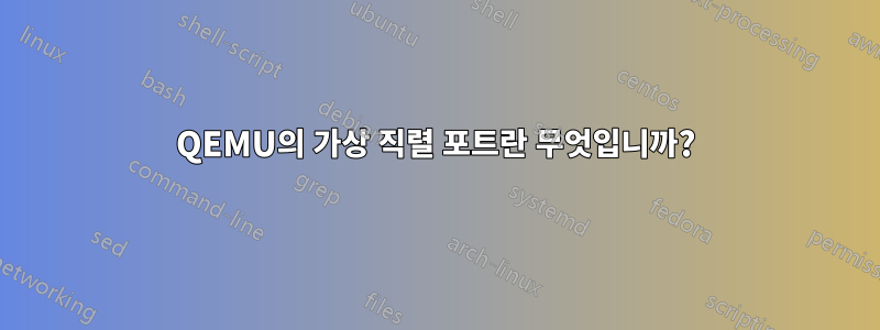 QEMU의 가상 직렬 포트란 무엇입니까?