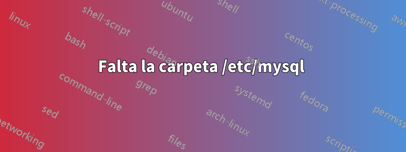 Falta la carpeta /etc/mysql