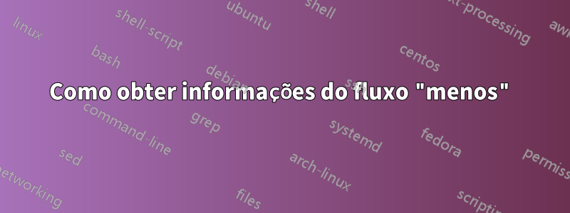 Como obter informações do fluxo "menos"