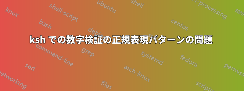 ksh での数字検証の正規表現パターンの問題