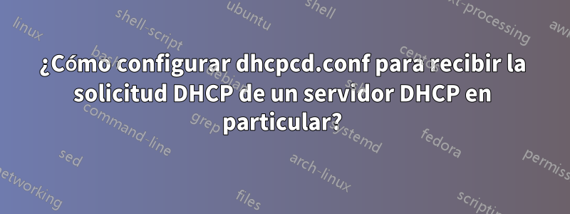 ¿Cómo configurar dhcpcd.conf para recibir la solicitud DHCP de un servidor DHCP en particular?