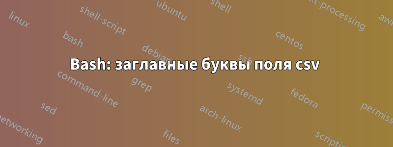 Bash: заглавные буквы поля csv