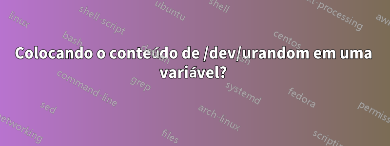 Colocando o conteúdo de /dev/urandom em uma variável?