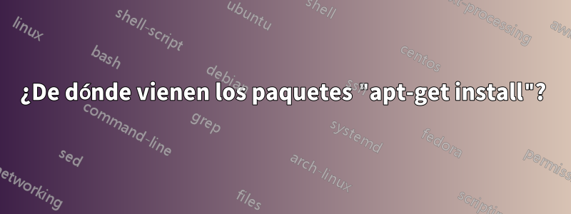 ¿De dónde vienen los paquetes "apt-get install"?
