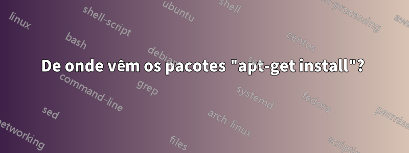 De onde vêm os pacotes "apt-get install"?