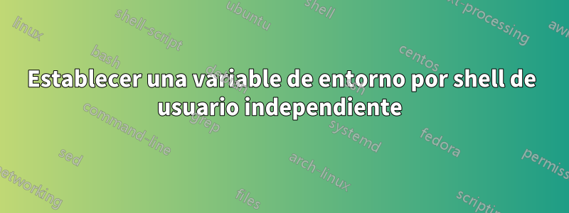 Establecer una variable de entorno por shell de usuario independiente 