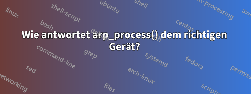 Wie antwortet arp_process() dem richtigen Gerät?