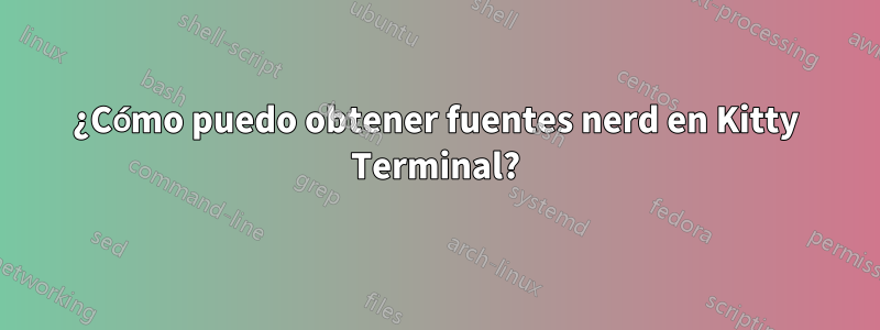 ¿Cómo puedo obtener fuentes nerd en Kitty Terminal?