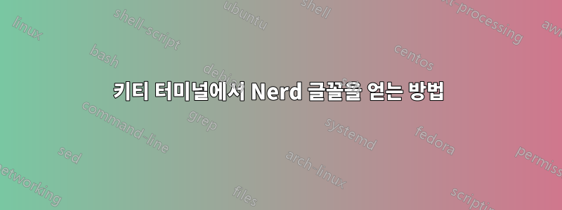 키티 터미널에서 Nerd 글꼴을 얻는 방법
