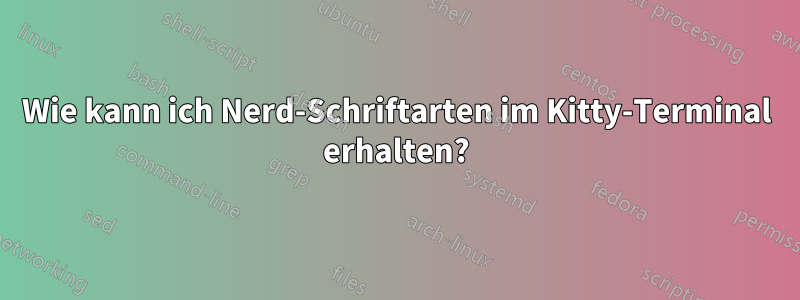 Wie kann ich Nerd-Schriftarten im Kitty-Terminal erhalten?
