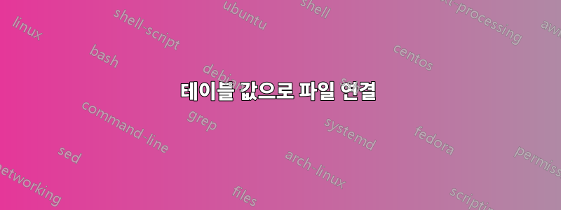 테이블 값으로 파일 연결