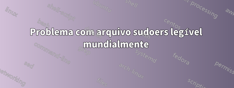 Problema com arquivo sudoers legível mundialmente