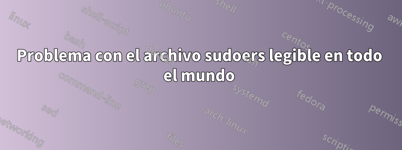 Problema con el archivo sudoers legible en todo el mundo