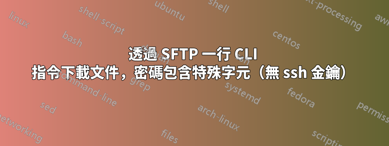 透過 SFTP 一行 CLI 指令下載文件，密碼包含特殊字元（無 ssh 金鑰）