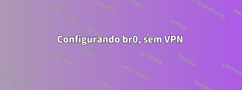 Configurando br0, sem VPN