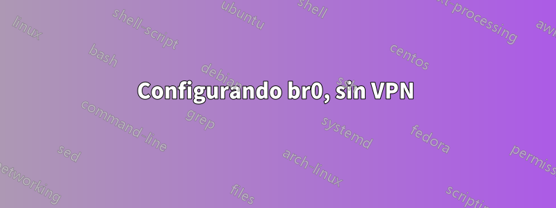 Configurando br0, sin VPN