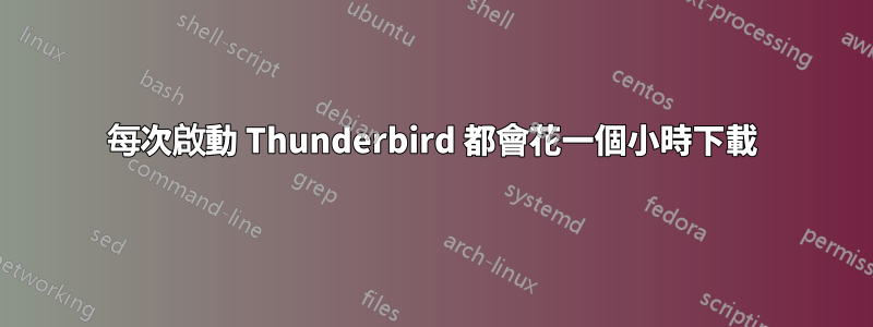 每次啟動 Thunderbird 都會花一個小時下載