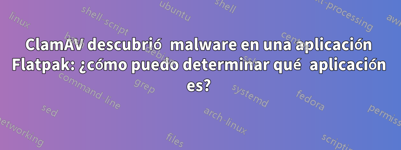 ClamAV descubrió malware en una aplicación Flatpak: ¿cómo puedo determinar qué aplicación es?