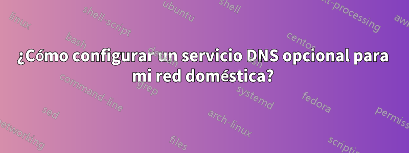 ¿Cómo configurar un servicio DNS opcional para mi red doméstica?