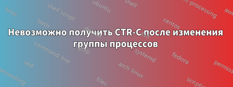 Невозможно получить CTR-C после изменения группы процессов