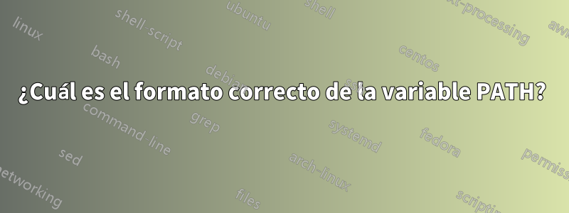 ¿Cuál es el formato correcto de la variable PATH?