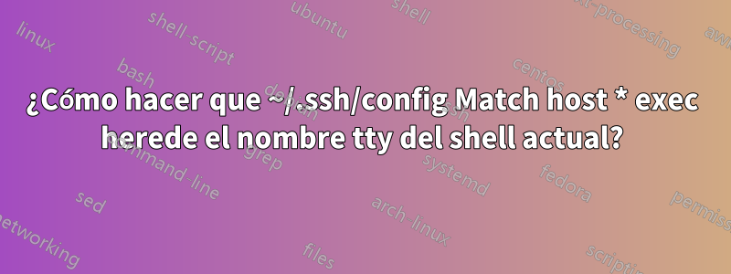 ¿Cómo hacer que ~/.ssh/config Match host * exec herede el nombre tty del shell actual?