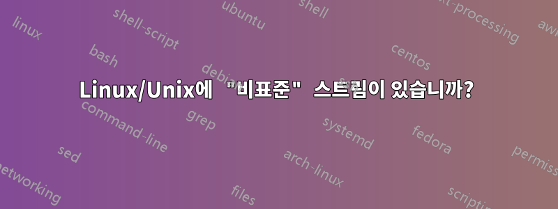 Linux/Unix에 "비표준" 스트림이 있습니까?