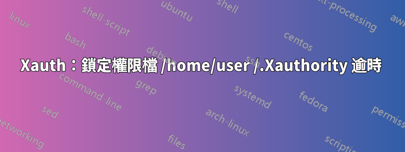 Xauth：鎖定權限檔 /home/user /.Xauthority 逾時