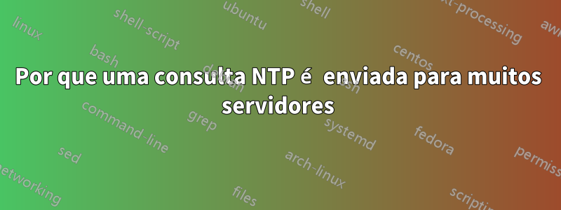 Por que uma consulta NTP é enviada para muitos servidores